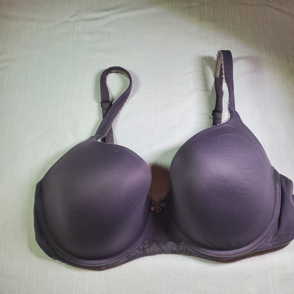 Victoria's Secret Womens Bra Size 36DD Gray Underwire T-Shirt Adjustable Strap